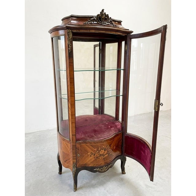 Napoleon III Louis XV Display Cabinet, 1870, in Very Good conditions. Designed before 1890 This piece has an attribution...