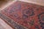 Tribal 1890s Red Blue Tribal Geometric Antique Caucasian Sumak Rug 7'6" X 10'6" Flatweave Wool Carpet For Sale - Image 3 of 7