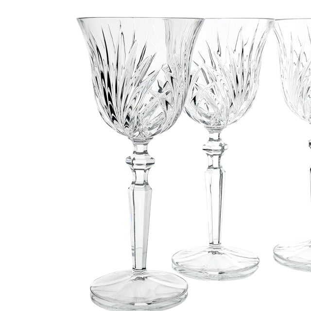 Gorham Rosewood Crystal Water Goblets, Set of Five, c.1999–2006 For Sale In San Francisco - Image 6 of 10