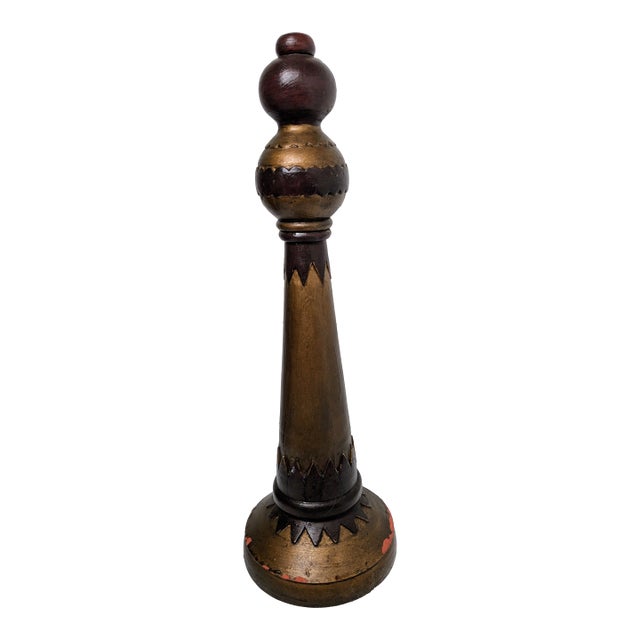 Mid 20th Century Brown Patina Decorative Finial For Sale