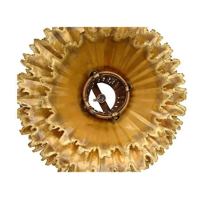 Metal Mid 20th Century Tom Greene Chandelier Feldman Brutalist Hanging Light For Sale - Image 7 of 8