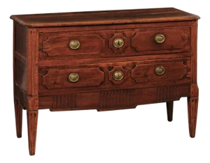 18th C. French Carved Walnut Commode