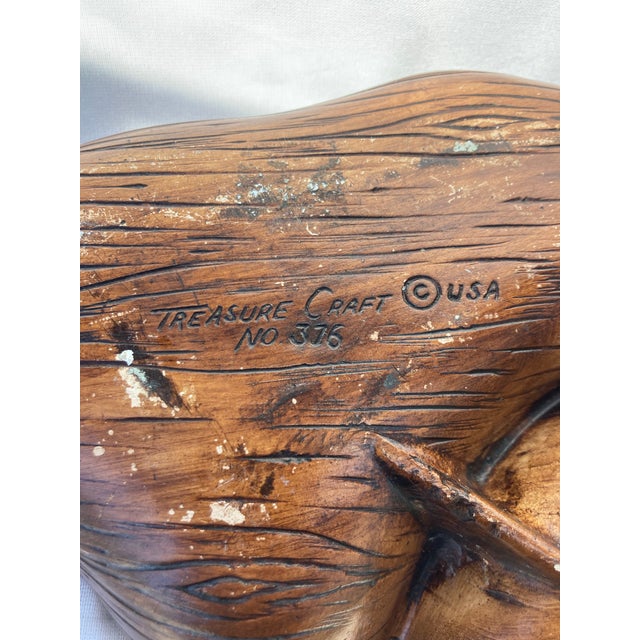 Large 1960s Green & Brown Treasure Craft Serving Dish, No. 376 For Sale - Image 4 of 7