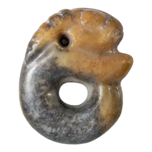 20th Century Chinese Hongshan Style Carved Jade Pendant