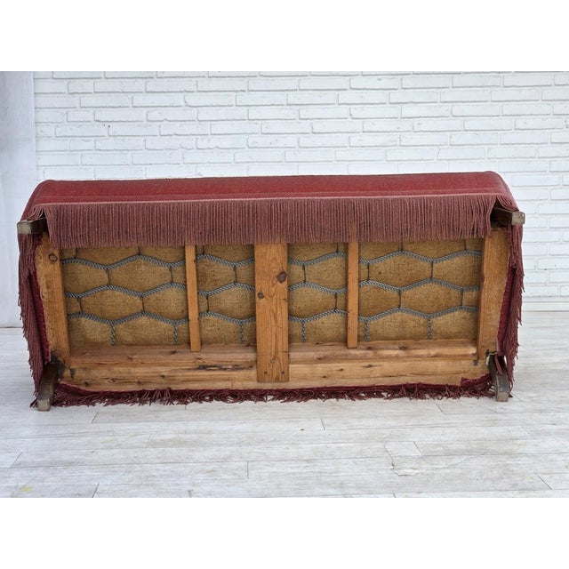 Danish 2-Seater Sofa in Pink Velour and Oak, 1970s For Sale - Image 17 of 18