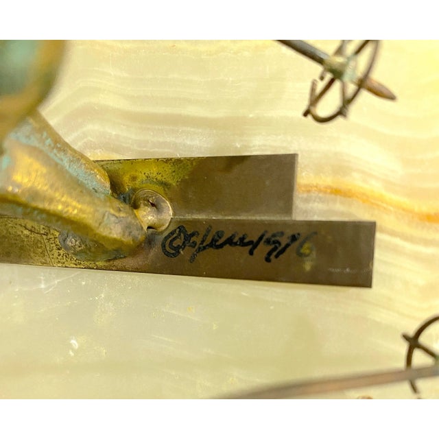 Vintage Curtis Jere Skier Sculpture on Stone Base, Mid-Century Modern For Sale - Image 10 of 10