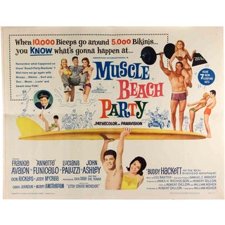 Muscle Beach Party Poster, 1960s For Sale