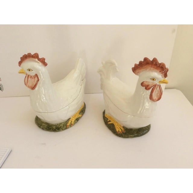 Vintage Chickens Boxes - A Pair For Sale - Image 5 of 11