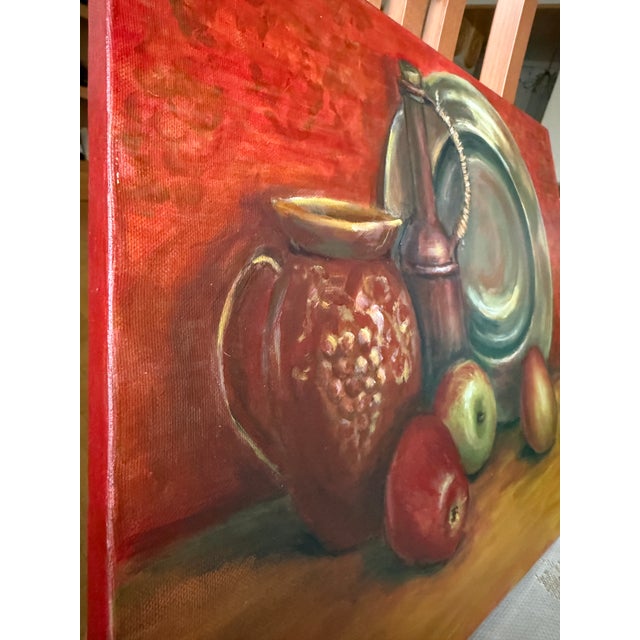 Add a bold accent to your collection with this original acrylic still life by Ukrainian artist Kateryna Perederiy....