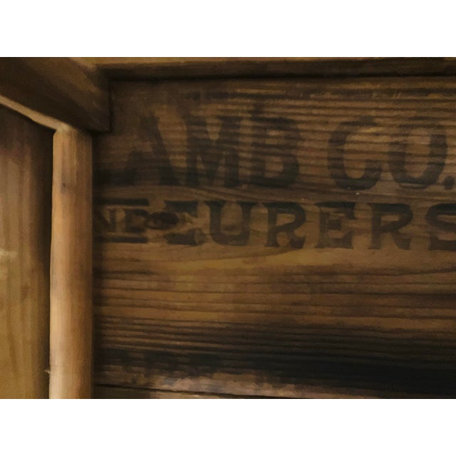 Late 19th Century Late 19th C. Primitive Pine Washstand With Rare Baltimore Shipping Crate Advertising Marks, Pair For Sale - Image 5 of 5