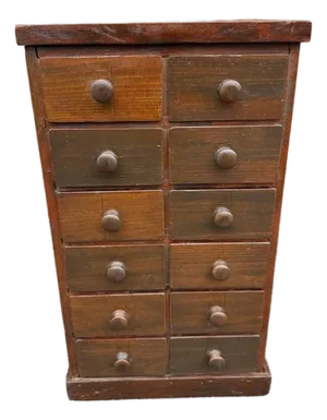 Antique Early American Premitive Style Apothecary Cabinet or Spice Drawer