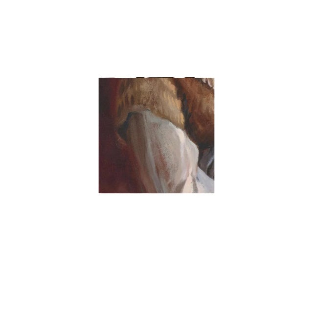 Vintage Portrait Painting of a Woman Holding an Apple, Artist Signed For Sale In Philadelphia - Image 6 of 8