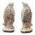 1980s Victorian Style Penguin Bird Form Shell Art Bookends / Figurines - Pair For Sale