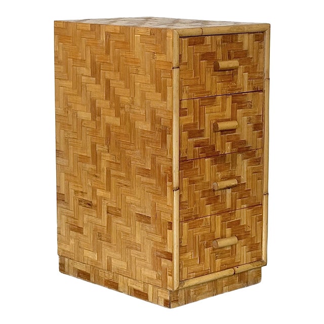 Vintage Bamboo Chest of Drawers, 1970s For Sale