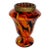 Multi Color Vintage Czech Art Glass Vase For Sale