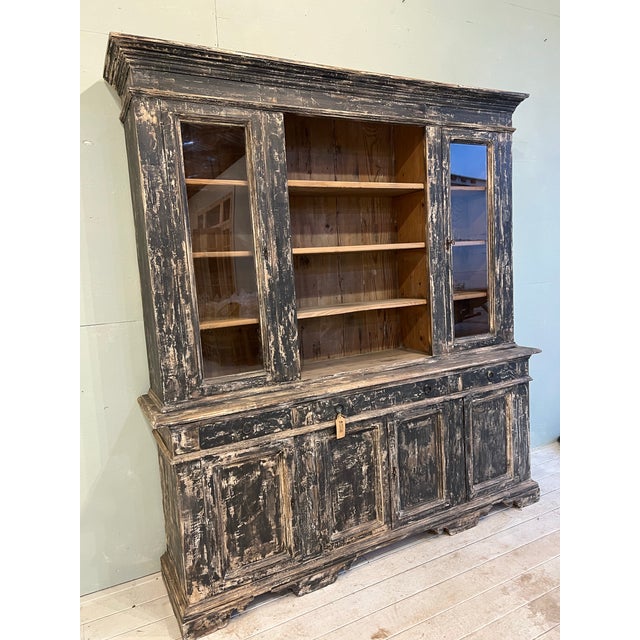 Traditional 19th C Italian Painted Cabinet Hutch Sideboard For Sale - Image 3 of 5