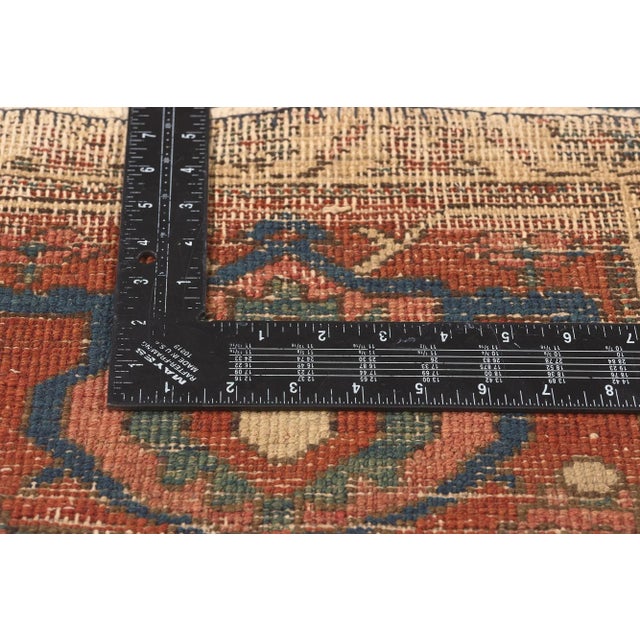 Late 19th Century Rustic Antique Persian Serapi Rug, 10'02 X 12'06 For Sale In Dallas - Image 6 of 10