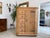 Original antique Baroque bread cupboard made of solid/softwood. Dimensions: Height x Width x Depth 162 x 131 x 44 cm. For...
