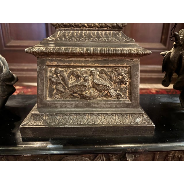Antique Ansonia Huntress & Fisher Figural Mantel Clock – New York, 1882 [Mr] For Sale - Image 11 of 12