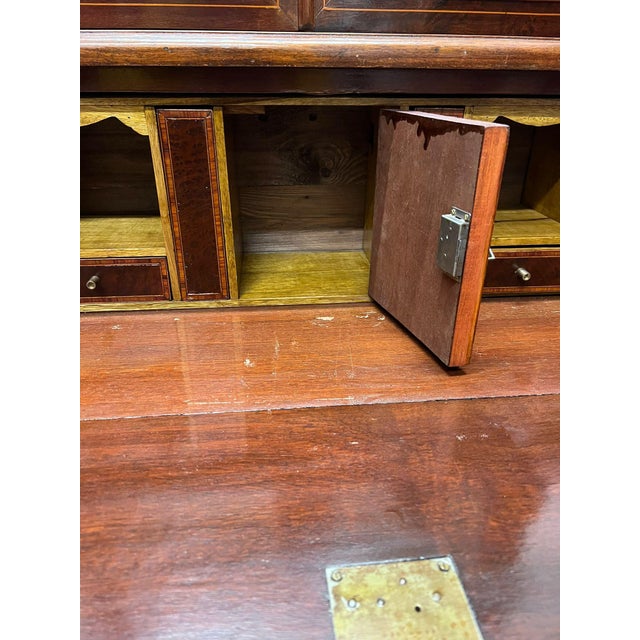 Bookcase with Mahogany Secretaire, 1940s For Sale - Image 6 of 13