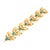 Vintage 1940s Mid-Century Modern Emerald Crystal Link Bracelet For Sale