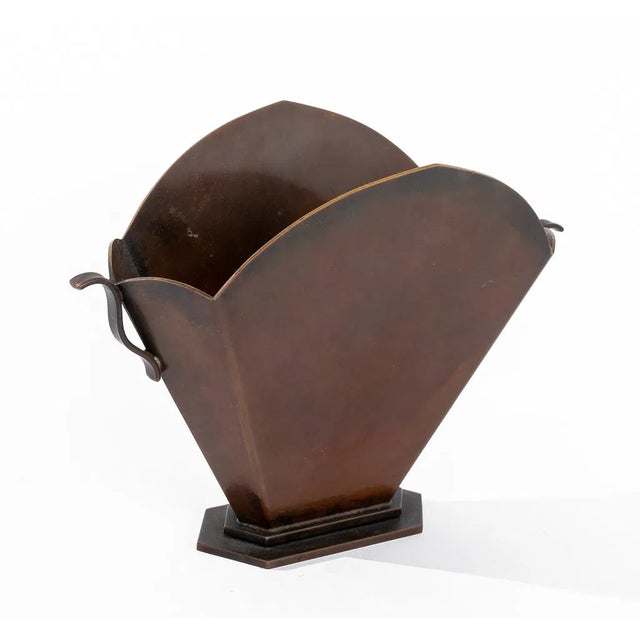 Mid 20th Century Art Deco Patinated Bronze Vase by Holger Fridericias, Denmark For Sale In New York - Image 6 of 6