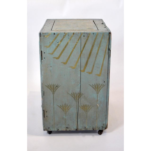 1990s Folk Art Ankh Cabinet From Salvaged Wood, Outsider Art 20th Century For Sale - Image 5 of 12