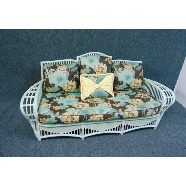 Mint Ficks Reed Art Deco Style Rattan & Wicker Sofa For Sale - Image 8 of 8