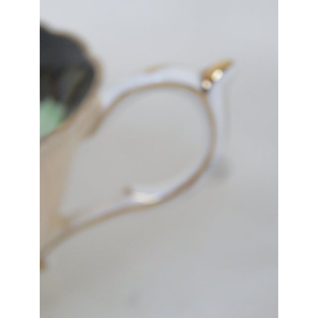 Vintage Paragon Fine Bone China Nasturtium Black Floral England Tea Cup 4697b For Sale - Image 4 of 11