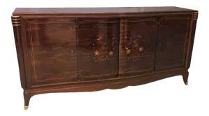 French Art Deco Four Door Buffet in the Style of Jules Leleu