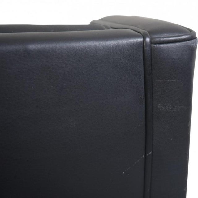Model 2204 Wingchair in Black Leather by Børge Mogensen, 1990s For Sale - Image 18 of 18