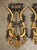 1950s Pair of Italian Giltwood and Ebonized Louis XVI Style Lyre Form Sconces, 1950s For Sale - Image 5 of 18
