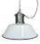 Industrial White Enamel Industrial Lamp with Cast Aluminium Top from Eow, 1950s For Sale