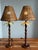 Vintage Hollywood Regency Faux Bamboo English Mahogany Palm Lamps For Sale - Image 9 of 12