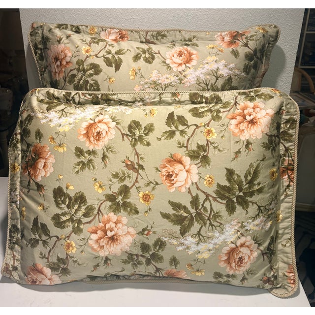 Lauren Ralph Lauren Lauren by Ralph Lauren Yorkshire Rose Sage Pillow Shams- Set of 2 For Sale - Image 4 of 13