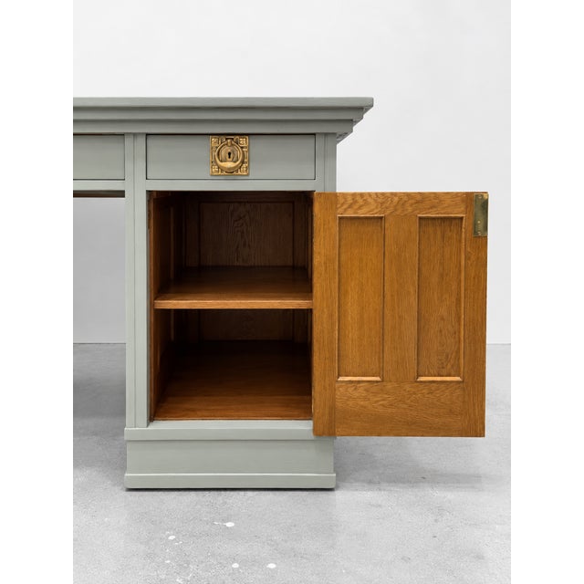 Early 20th Century Art Nouveau Gentleman's Writing Desk by Fritz Nagel, Vienna, Austria, 1910s For Sale - Image 5 of 13