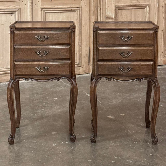 Pair Vintage Country French Nightstands ~ End Tables For Sale In Dallas - Image 6 of 18