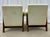 Tan Authentic Pair of Pierre Jeanneret Upholstered Bridge Chairs, Mid-Century Modern For Sale - Image 8 of 15