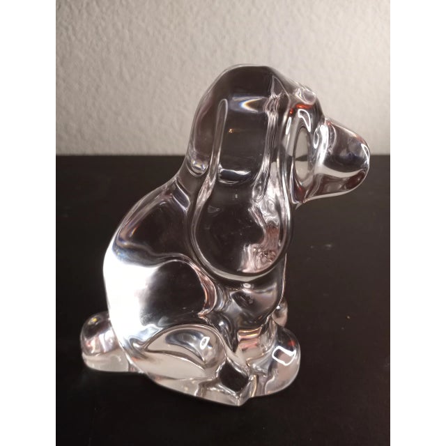 Figurative Clear Art Crystal Snoopy Dog Figurine For Sale - Image 3 of 8