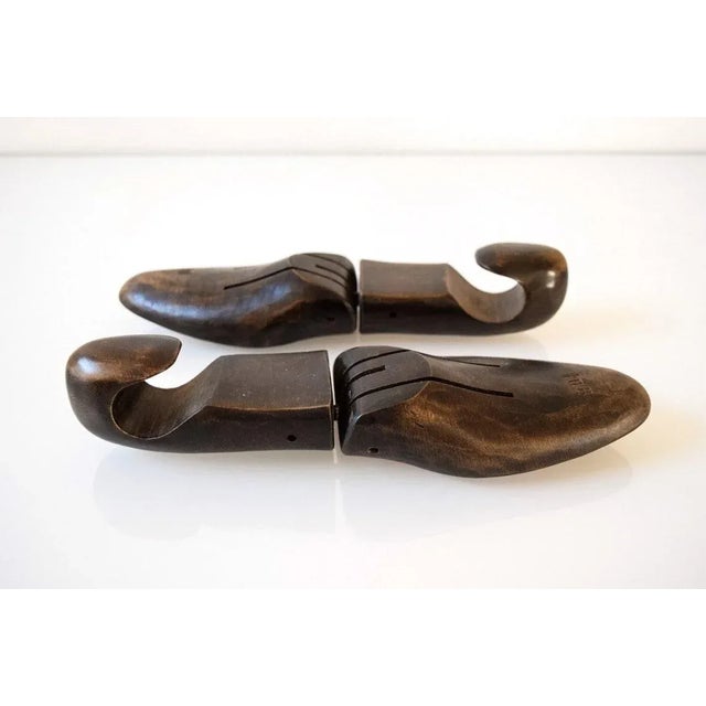 Farmhouse Pair of Antique Wooden Shoe Forms j.v. Shoe Tree Co, Brockton, Mass For Sale - Image 3 of 6