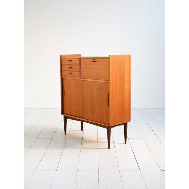 Danish Cabinet with Brass Handles, 1950s For Sale - Image 3 of 13