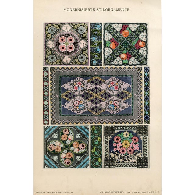 Decorative Arts • Germany • 1914 Set of Five Oskar Haebler Pochoir Design Plates Ex–marshall Field & Co. For Sale In Milwaukee - Image 6 of 7