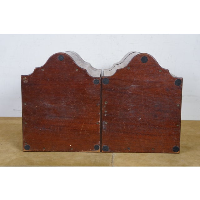 Antique Late 18th C. English George III Mahogany Fitted Cutlery Knife Boxes Pair For Sale - Image 15 of 17