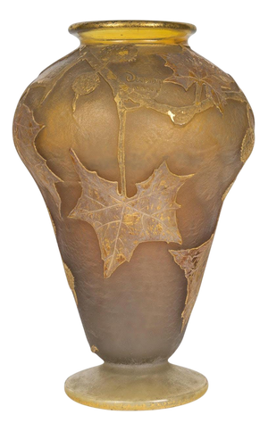 Antique Art Nouveau Nancy Pâte De Verre Vase from Daum, 1900
