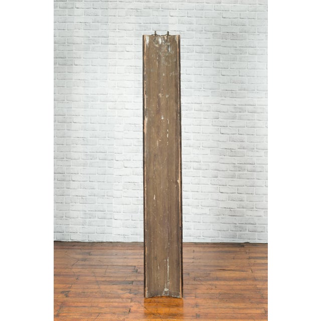 Chinese 19th Century Black Vertical Sign with Gold and Red Calligraphy For Sale - Image 9 of 11