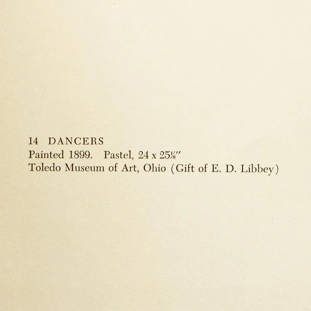 1950s 1950s After Edgar Degas "Dancers", First Edition Full-Color Vintage Print For Sale - Image 5 of 8