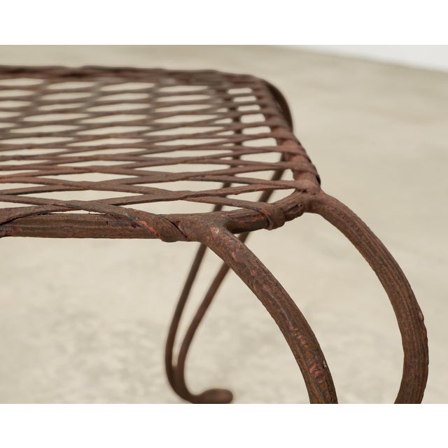 Pair of Rose Tarlow Twig Iron Garden Lattice Side Tables For Sale - Image 11 of 18