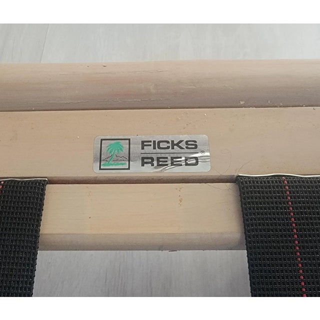 Late 20th Century Pair of Ficks Reed Rattan and Cane Cube Loungers For Sale - Image 9 of 9