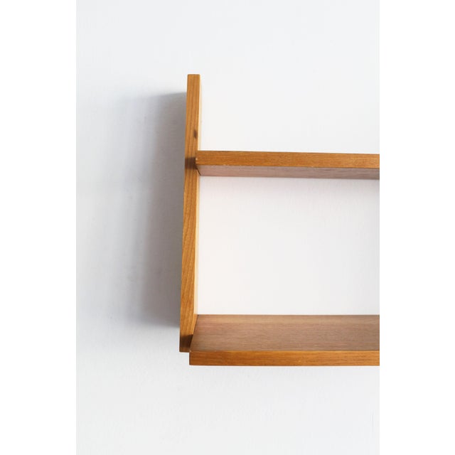 Mid-Century Beech Wall Shelf, Czechoslovakia, 1960s For Sale - Image 11 of 12