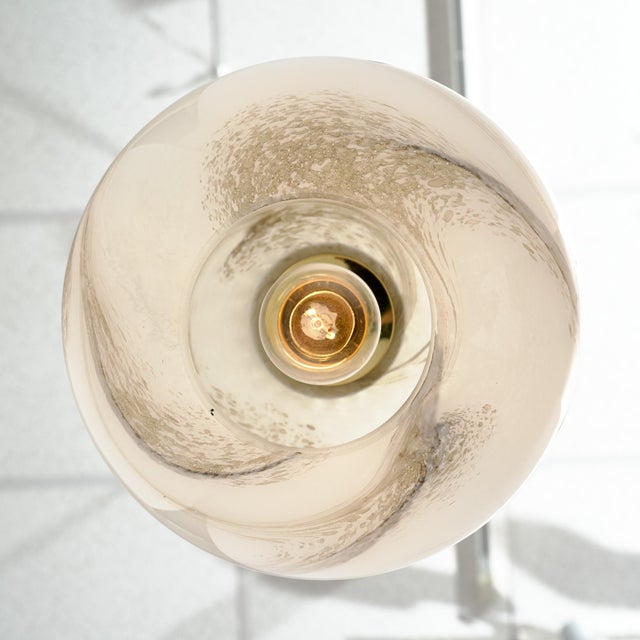 Venetian Glass Smoked Pendant Lights, Murano, Italy - a Pair For Sale - Image 9 of 9